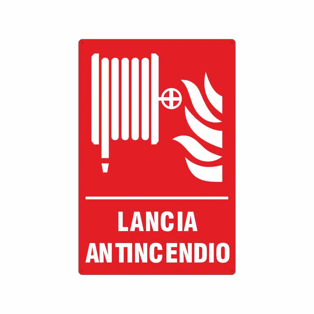 lancia antincendio cartello di Localizzazione