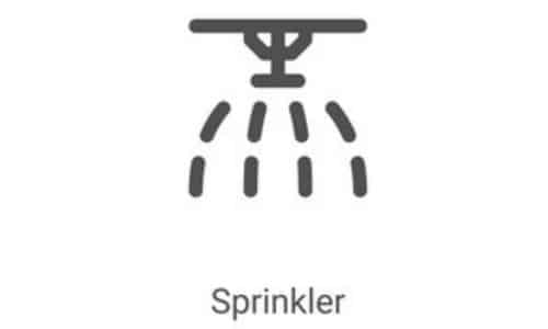 Disegno stilizzato del sistema sprinkler
