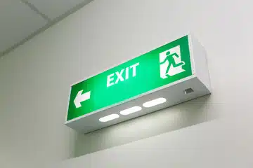 Segnale luminoso di uscita di emergenza